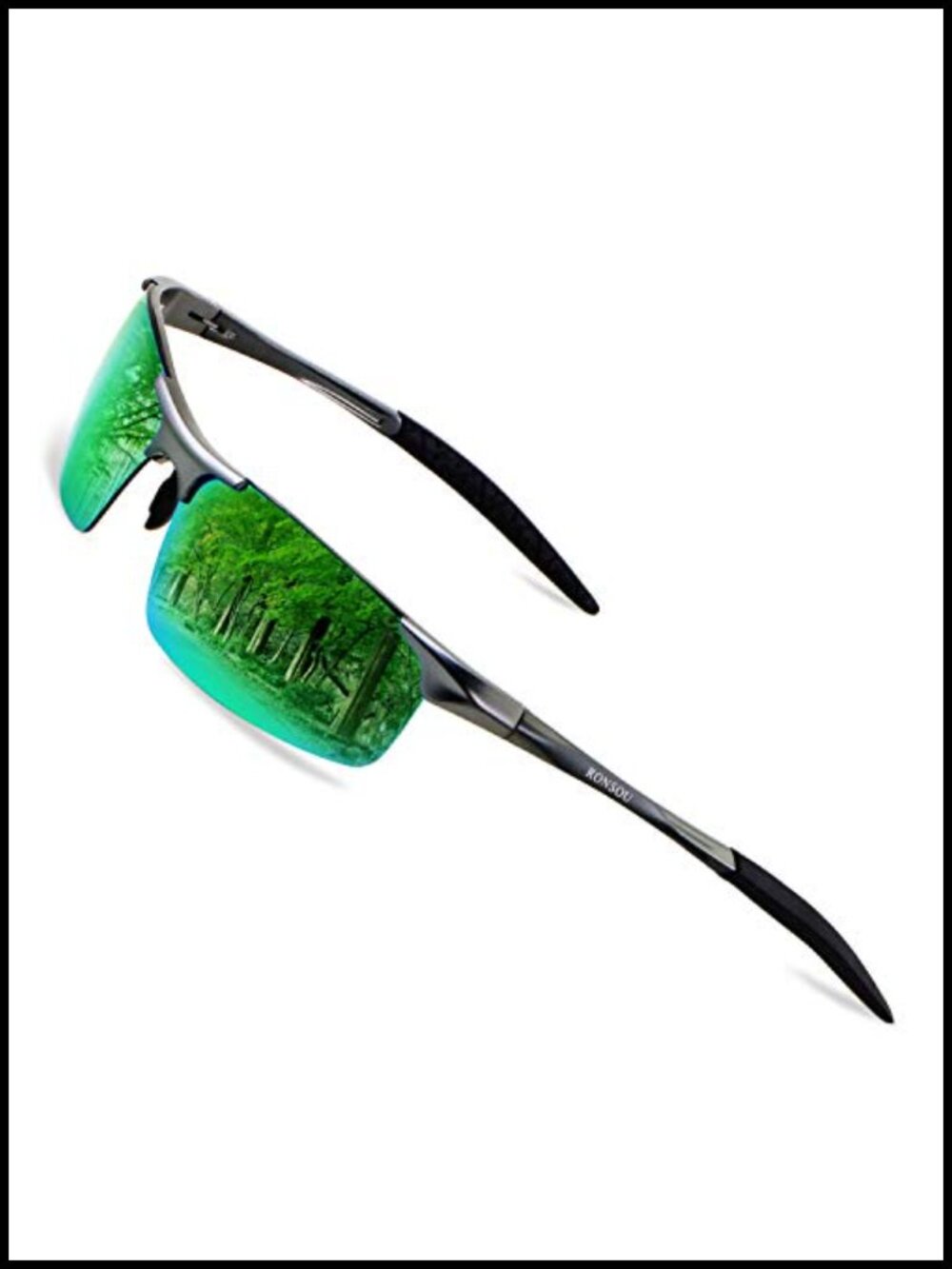 Polarized Sport Sunglasses Ultralight Aluminum-Magnesium Alloy UV400 Wrap Around